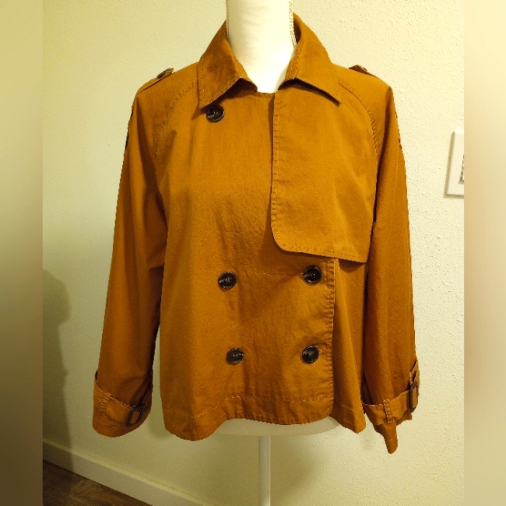 CJLA Cropped Trench, Camel, Sz M